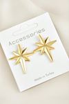 Gold Kuzey Yıldızı Tasarım Kadın Küpe (3CM)