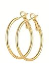 Paslanmaz Çelik 4cm Gold Halka Küpe