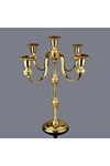 Gold Metal 5 Kollu Şamdan Mumluk Çap: 30cm H.40cm