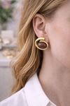 Gold Kahverengi Spiral Küpe, Hafif